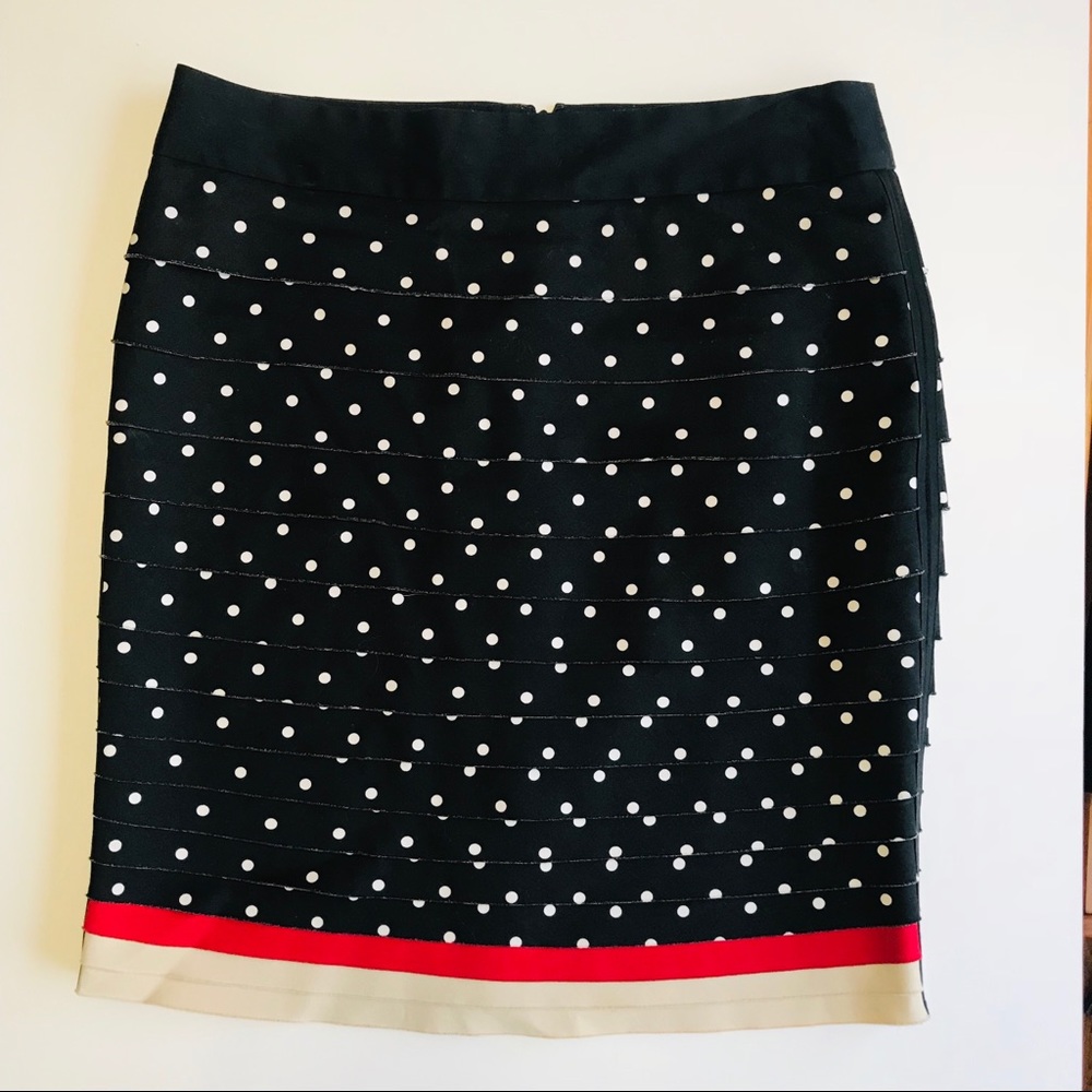 White House black market polka dot skirt